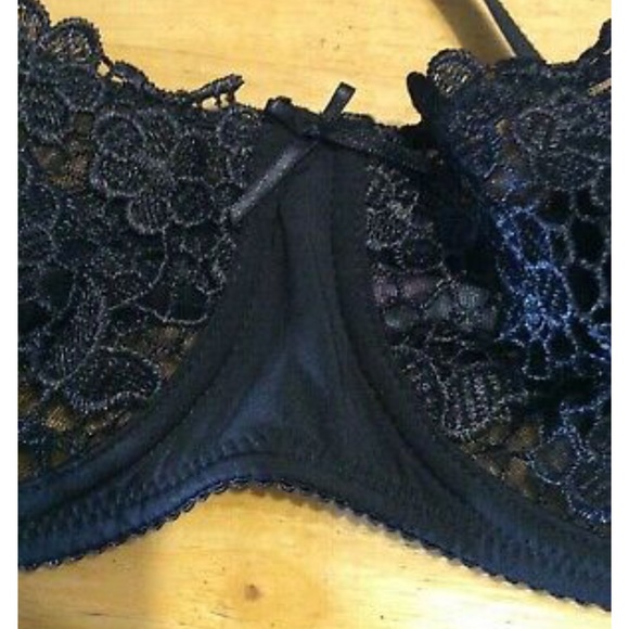 New VOGUES SECRET Black Lace Multi-way BRA 34D - Picture 2 of 10